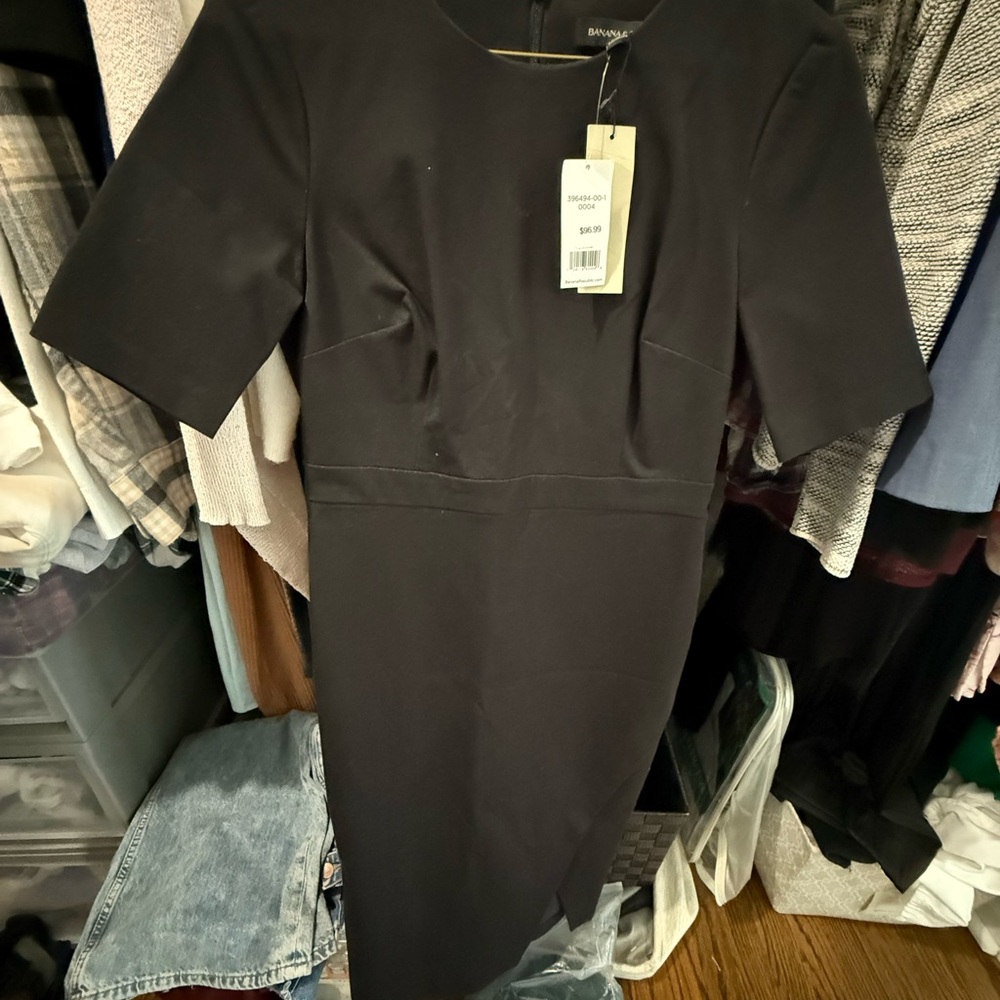 Banana Republic Classic Black Midi Dress